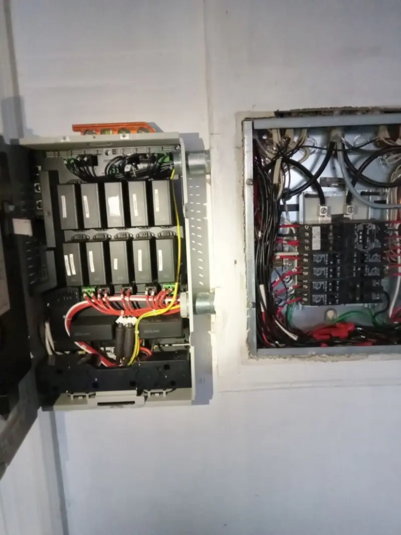 Electrical panel upgrade completed for Security Camera Wiring in Brookdale
